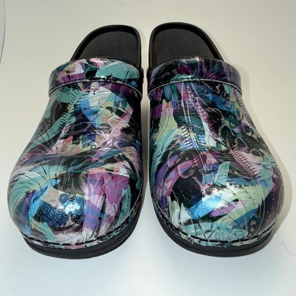 Dansko LT Pro Tooled Watercolor Clogs, Women's Size 38 / US Size 7.5 - 8 - Picture 6 of 12